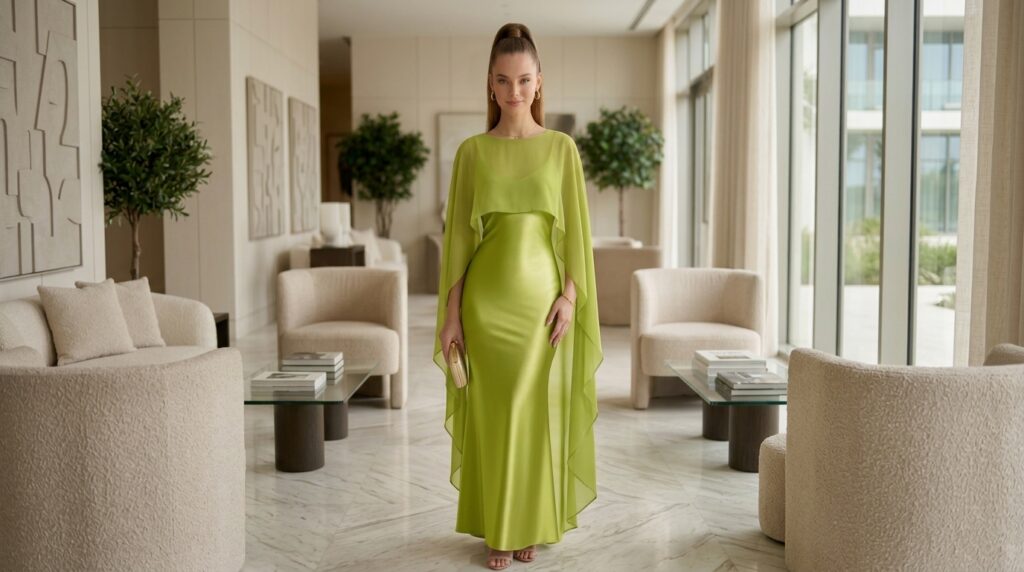 Asymmetric wrap dress for women with an elegant modern silhouette